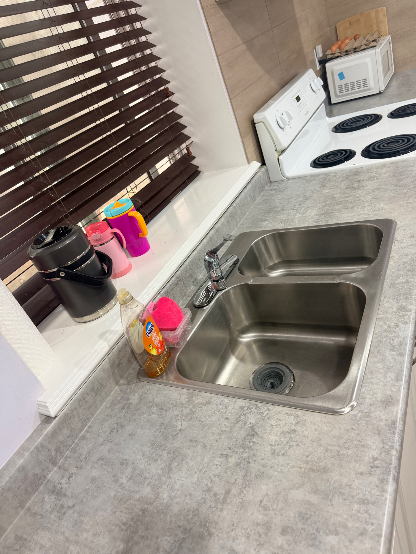 Kitchen sink — deep clean · real customer job after cleaning